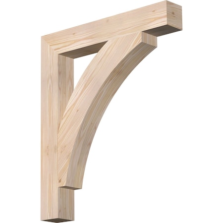 Ekena Millwork Thorton Block Smooth Bracket, Douglas Fir, 3 1/2"W x 24"D x 28"H BKT04X24X28THR05SDF